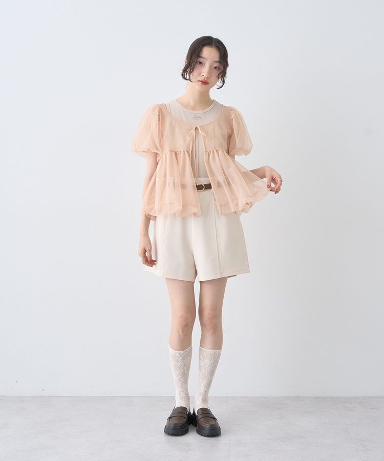 earth music&ecology「ベルト付きタブデザインショートパンツ」|その他|