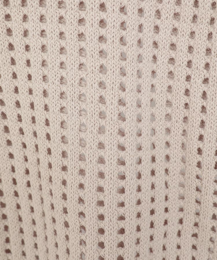 AMERICAN HOLIC「衿付きメッシュ編み半袖ニットプルオーバー」|ニット・セーター|