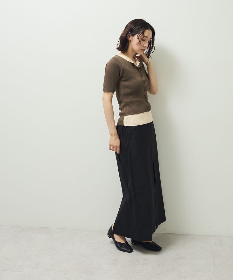 Green Parks「・Petit Fleur バイカラーレイヤードニット」|ニット・セーター|