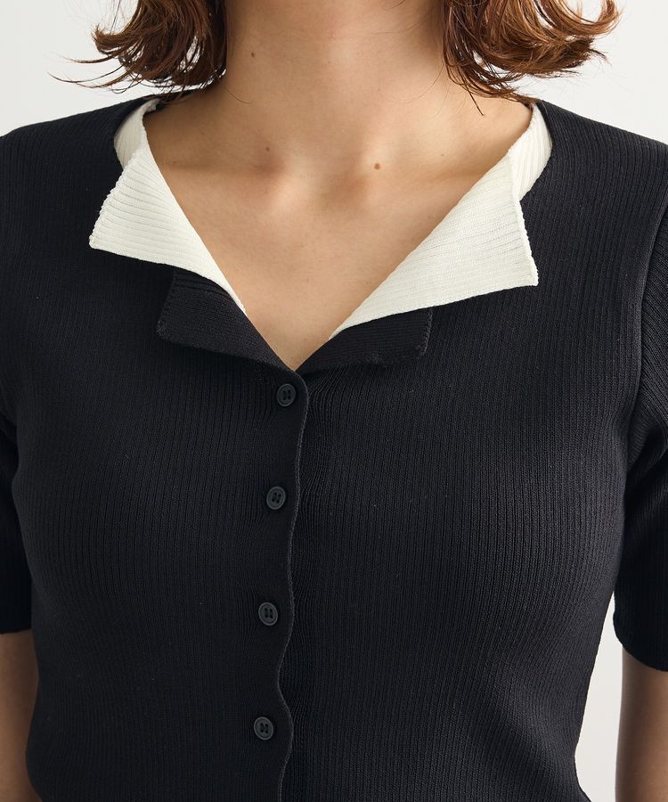 Green Parks「・Petit Fleur バイカラーレイヤードニット」|ニット・セーター|