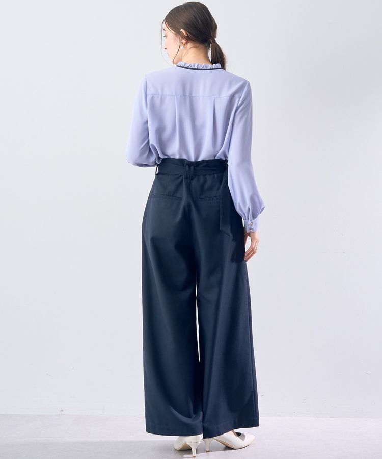 YECCA VECCA「ハイウエストベルトデザインタックワイドパンツ」|その他|