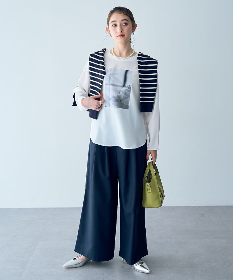 YECCA VECCA「ハイウエストベルトデザインタックワイドパンツ」|その他|