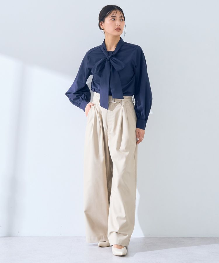 YECCA VECCA「ハイウエストベルトデザインタックワイドパンツ」|その他|