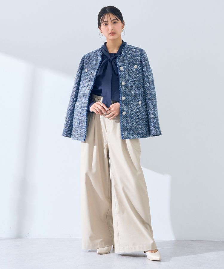 YECCA VECCA「ハイウエストベルトデザインタックワイドパンツ」|その他|