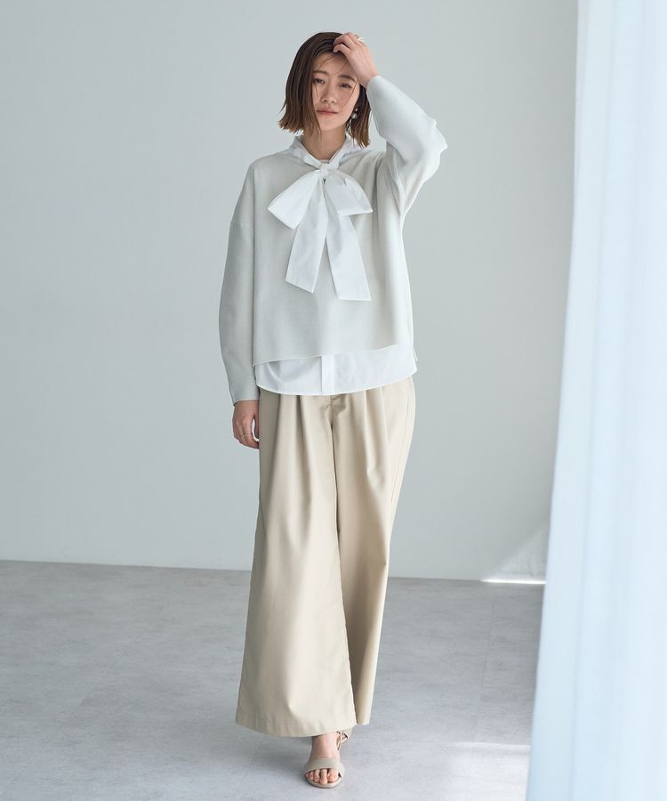 YECCA VECCA「ハイウエストベルトデザインタックワイドパンツ」|その他|