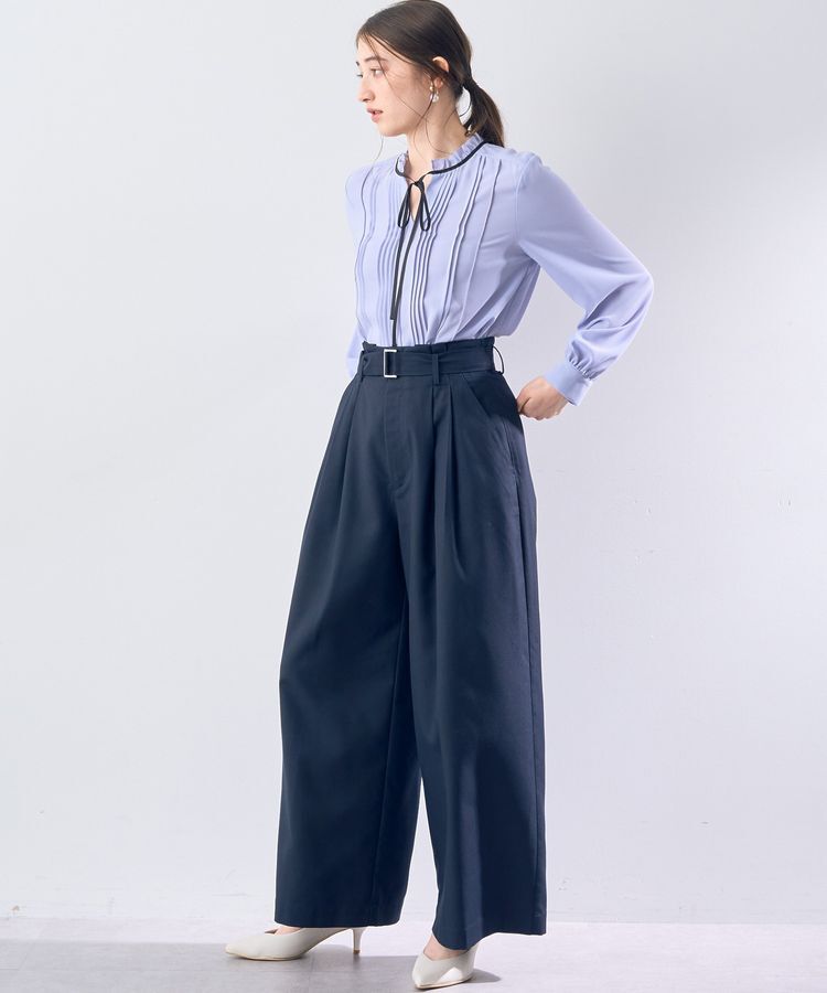 YECCA VECCA「ハイウエストベルトデザインタックワイドパンツ」|その他|
