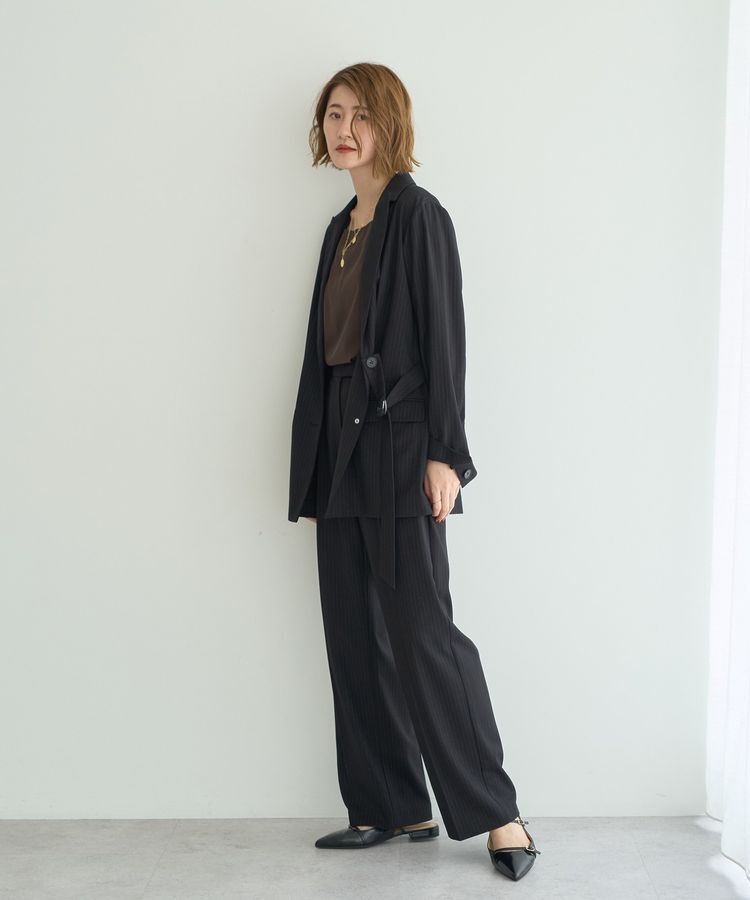 YECCA VECCA「ウエストデザインワイドストレートパンツ」|その他|