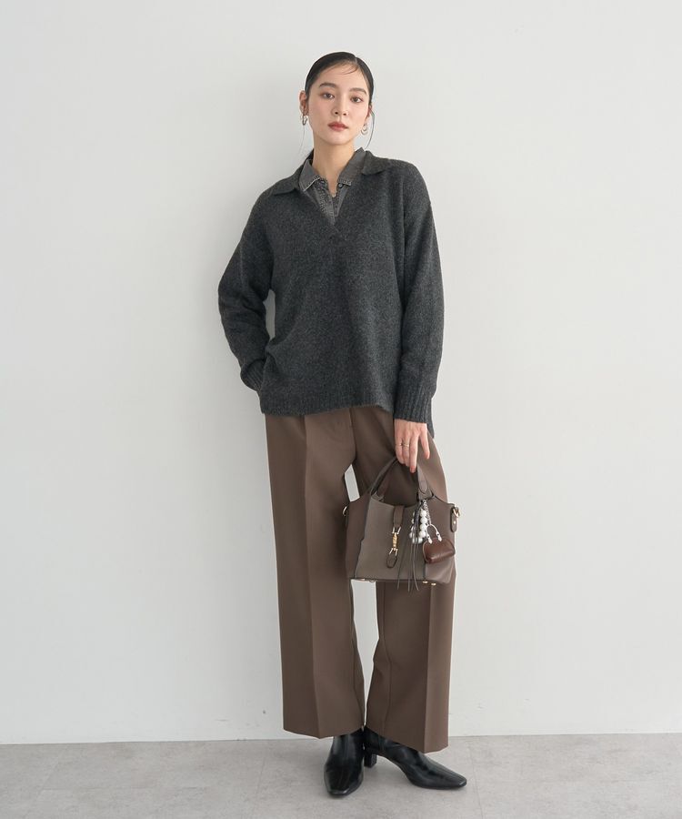 YECCA VECCA「ウエストデザインワイドストレートパンツ」|その他|