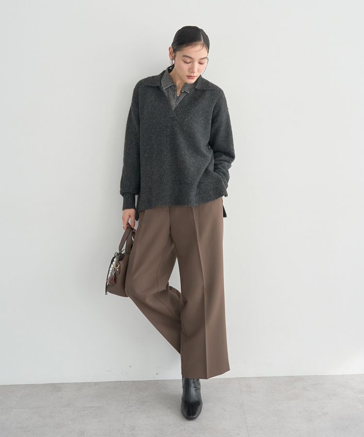 YECCA VECCA「ウエストデザインワイドストレートパンツ」|その他|