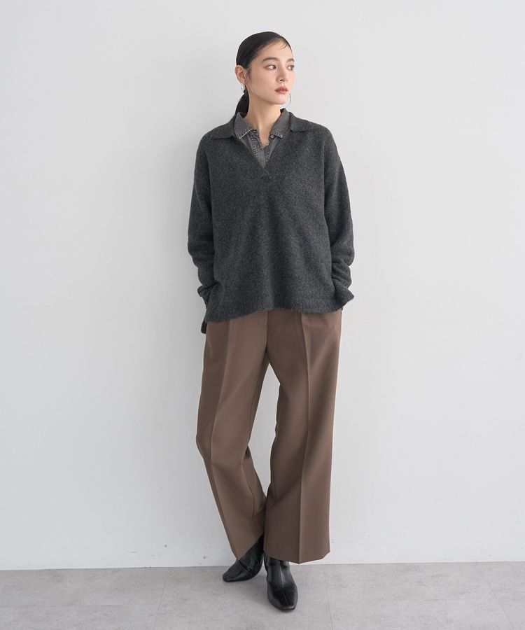 YECCA VECCA「ウエストデザインワイドストレートパンツ」|その他|