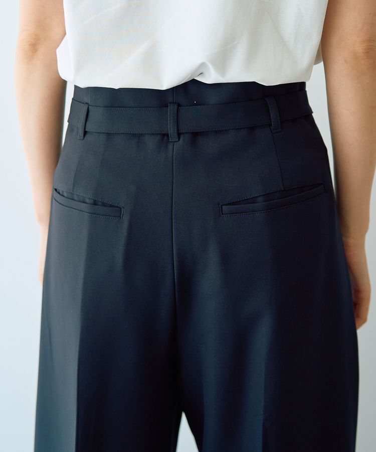 YECCA VECCA「【洗える】ベルト付きイージーケアワイドパンツ」|その他|
