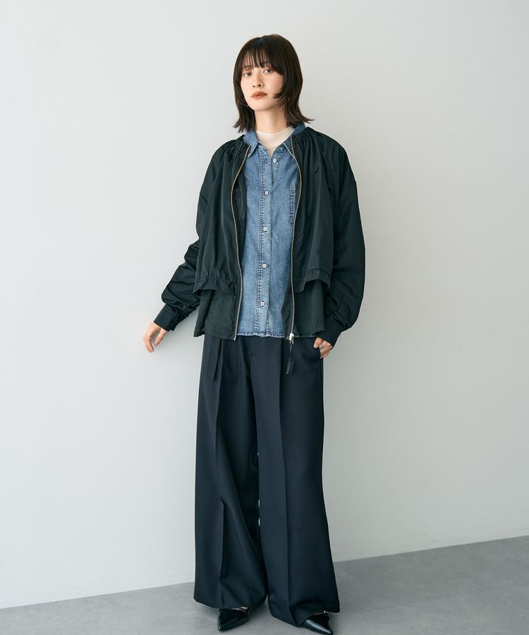 YECCA VECCA「【洗える】ベルト付きイージーケアワイドパンツ」|その他|