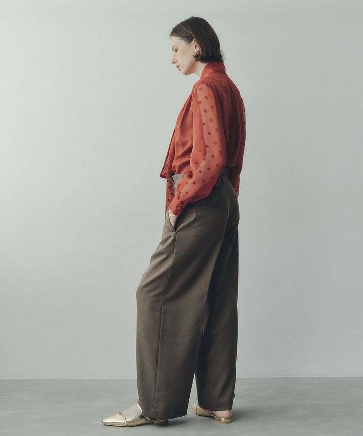 YECCA VECCA「【洗える】ベルト付きイージーケアワイドパンツ」|その他|