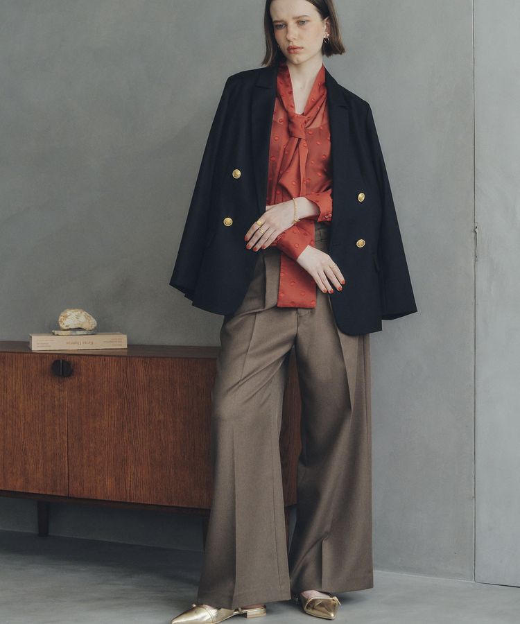 YECCA VECCA「【洗える】ベルト付きイージーケアワイドパンツ」|その他|