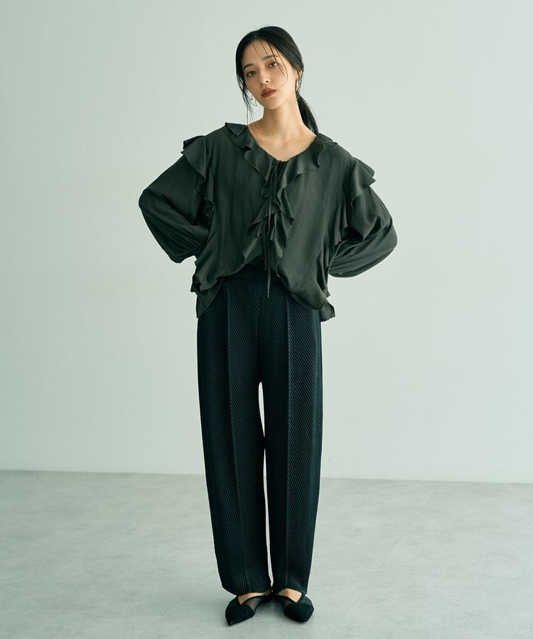 YECCA VECCA「【DOLL UP OOPS】ヘリンボンプリーツパンツ」|その他|