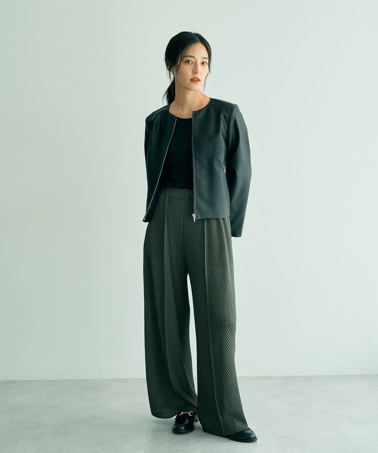 YECCA VECCA「【DOLL UP OOPS】ヘリンボンプリーツパンツ」|その他|