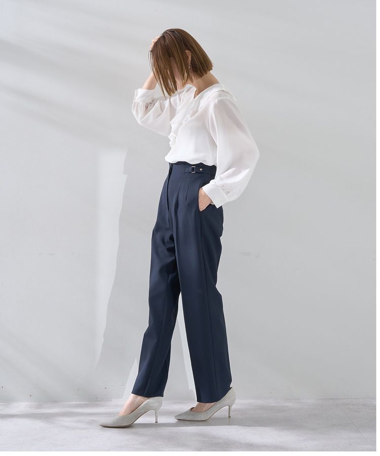 YECCA VECCA「サイドベルテッドハイウエストパンツ」|その他|