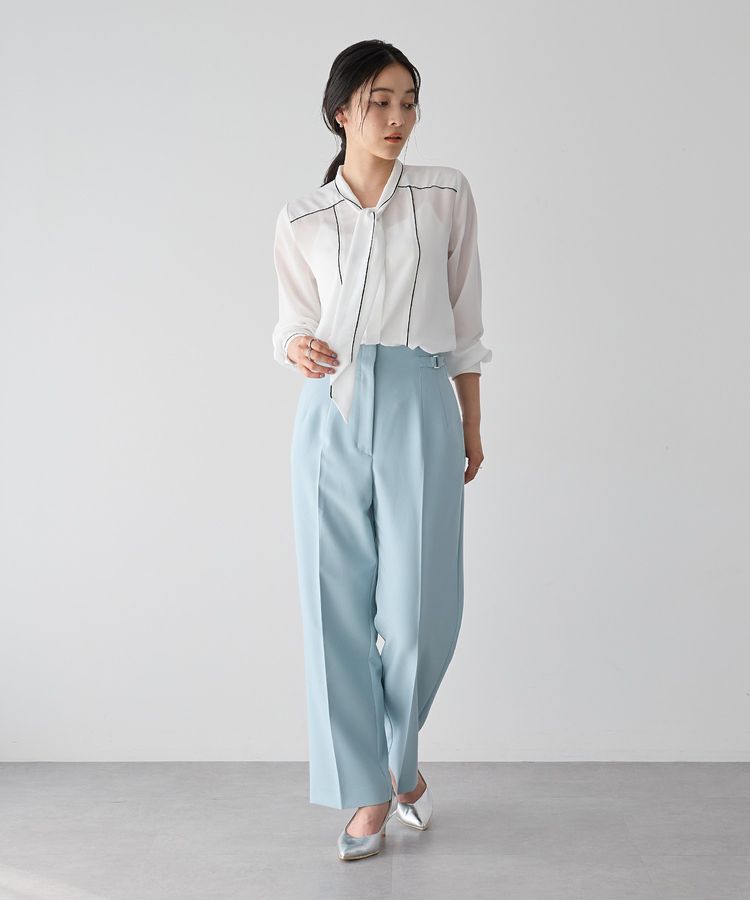 YECCA VECCA「サイドベルテッドハイウエストパンツ」|その他|