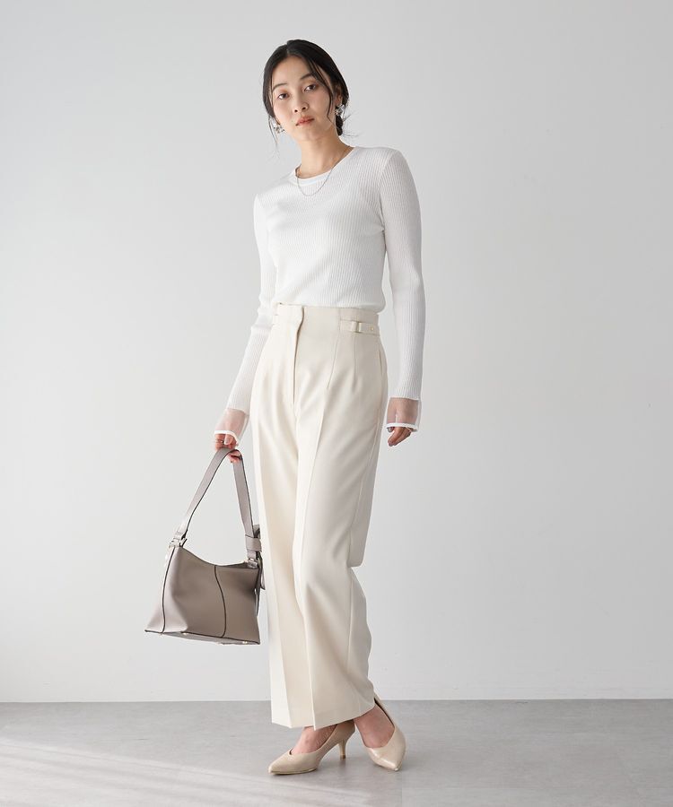 YECCA VECCA「サイドベルテッドハイウエストパンツ」|その他|