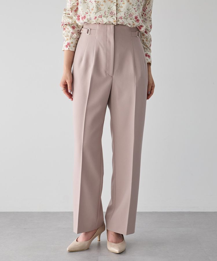 YECCA VECCA「サイドベルテッドハイウエストパンツ」|その他|Beige