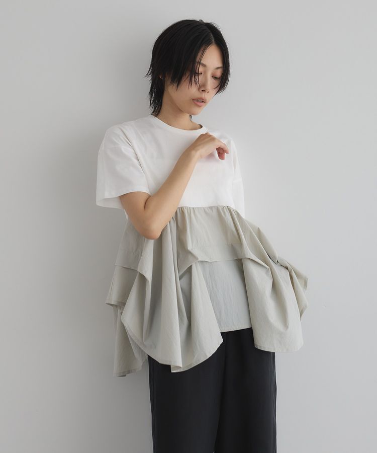 GARAGE OF GOOD CLOTHING「異素材MIXタックプルオーバー２」|Tシャツ・カットソー|Off White