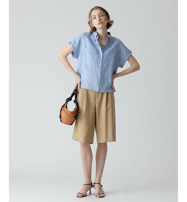 allureville「リオペルリネンライクスラブハーフパンツ」|その他|