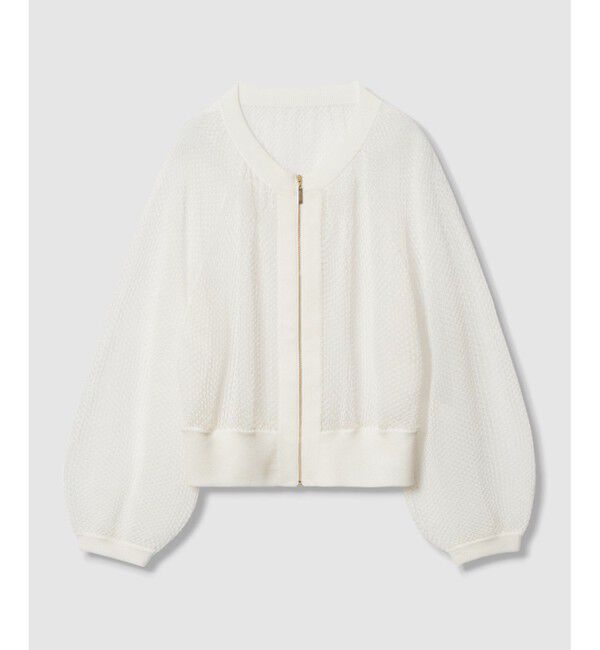 LOULOU WILLOUGHBY「【LOULOU WILLOUGHBY】柄編みニットブルゾン」|カーディガン|
