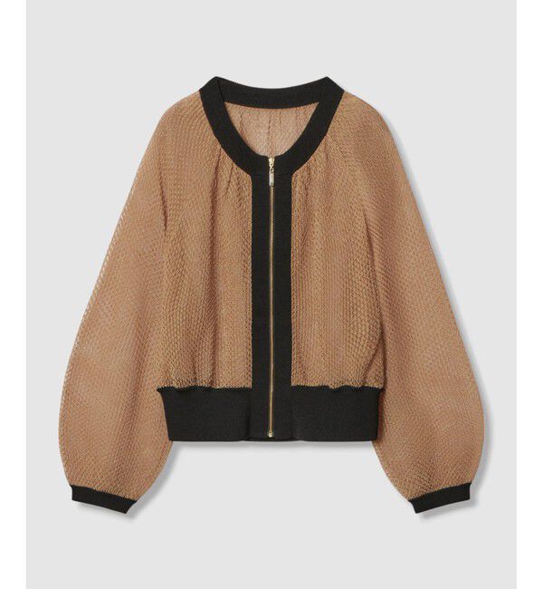 LOULOU WILLOUGHBY「【LOULOU WILLOUGHBY】柄編みニットブルゾン」|カーディガン|