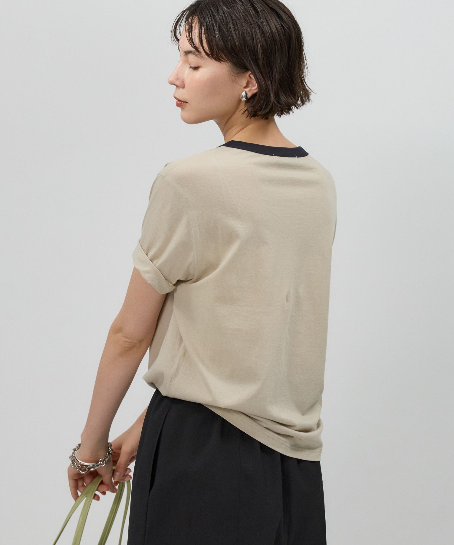 BABYLONE「CAMILLEバイカラーTシャツ」|Tシャツ・カットソー|