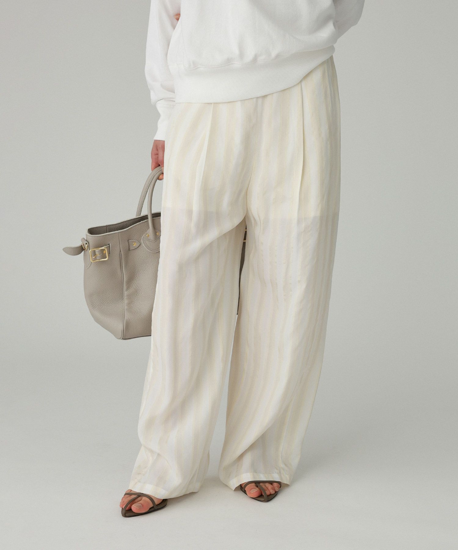 BABYLONE「キュプラストライプパンツ」|その他|ｲｴﾛｰ&times;ｽﾄﾗｲﾌﾟ