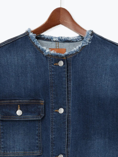 Te chichi「ノーカラーデニムジャケット」|その他|