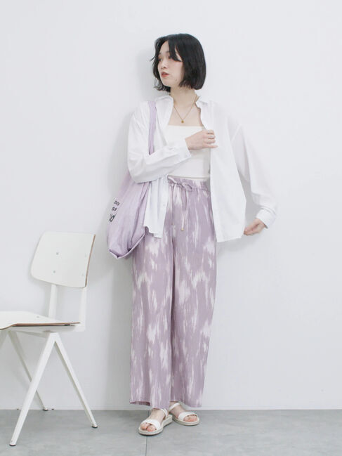 Samansa Mos2 blue「【接触冷感】マルチスタイルシャツ」|シャツ・ブラウス|