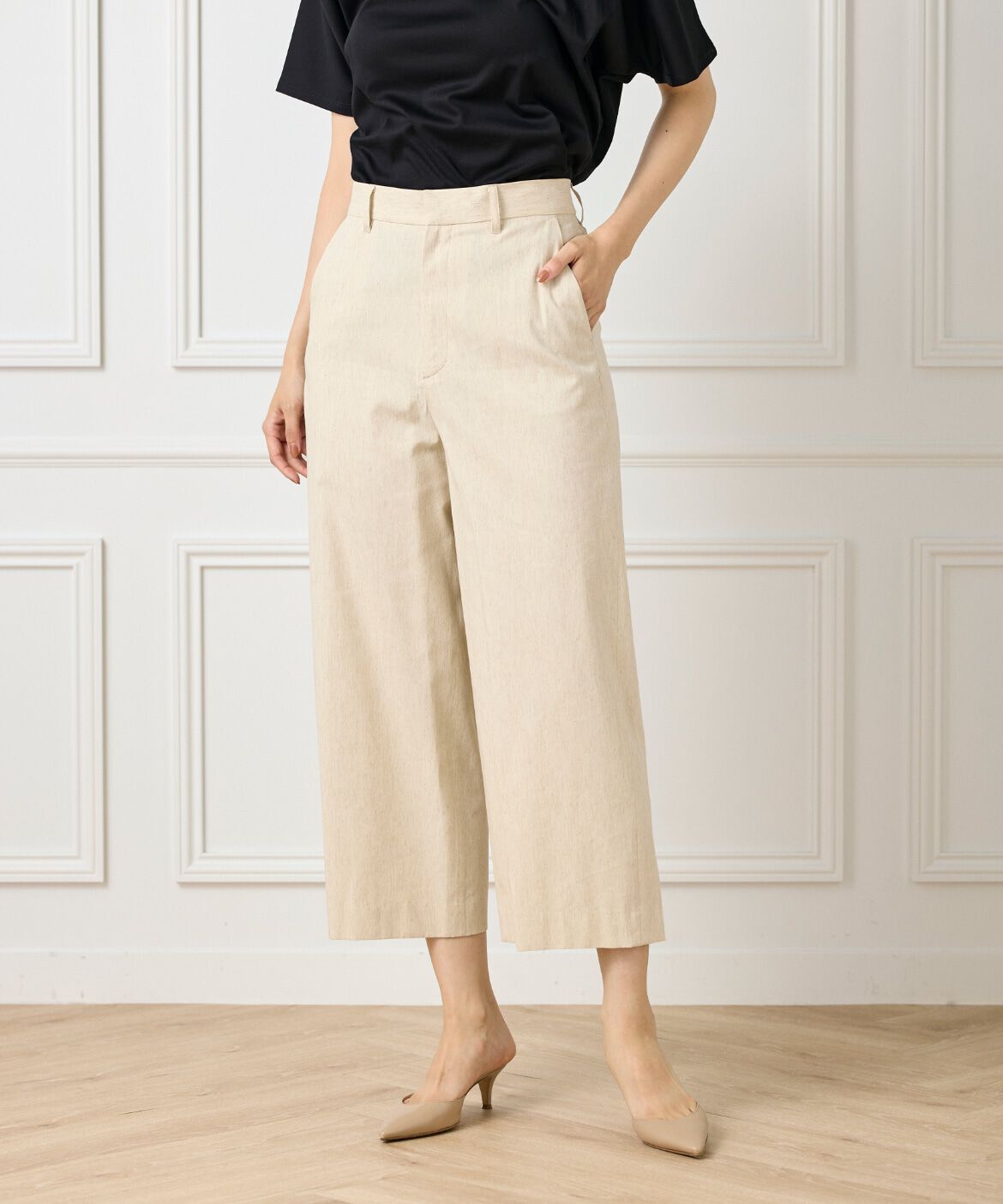 7-IDconcept.「ワイドクロップトパンツ」|その他|