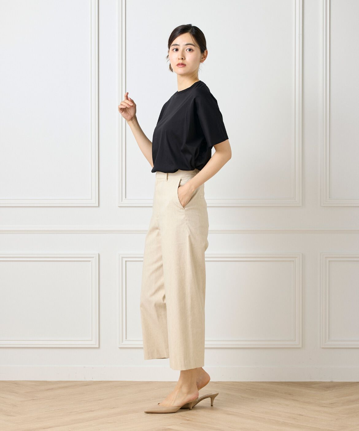 7-IDconcept.「ワイドクロップトパンツ」|その他|