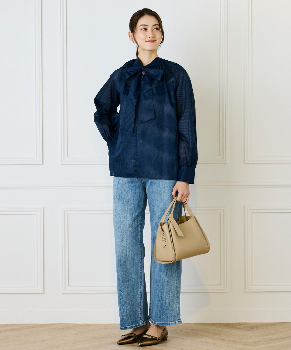 INED「《大きいサイズ》ワイドデニム」|その他|