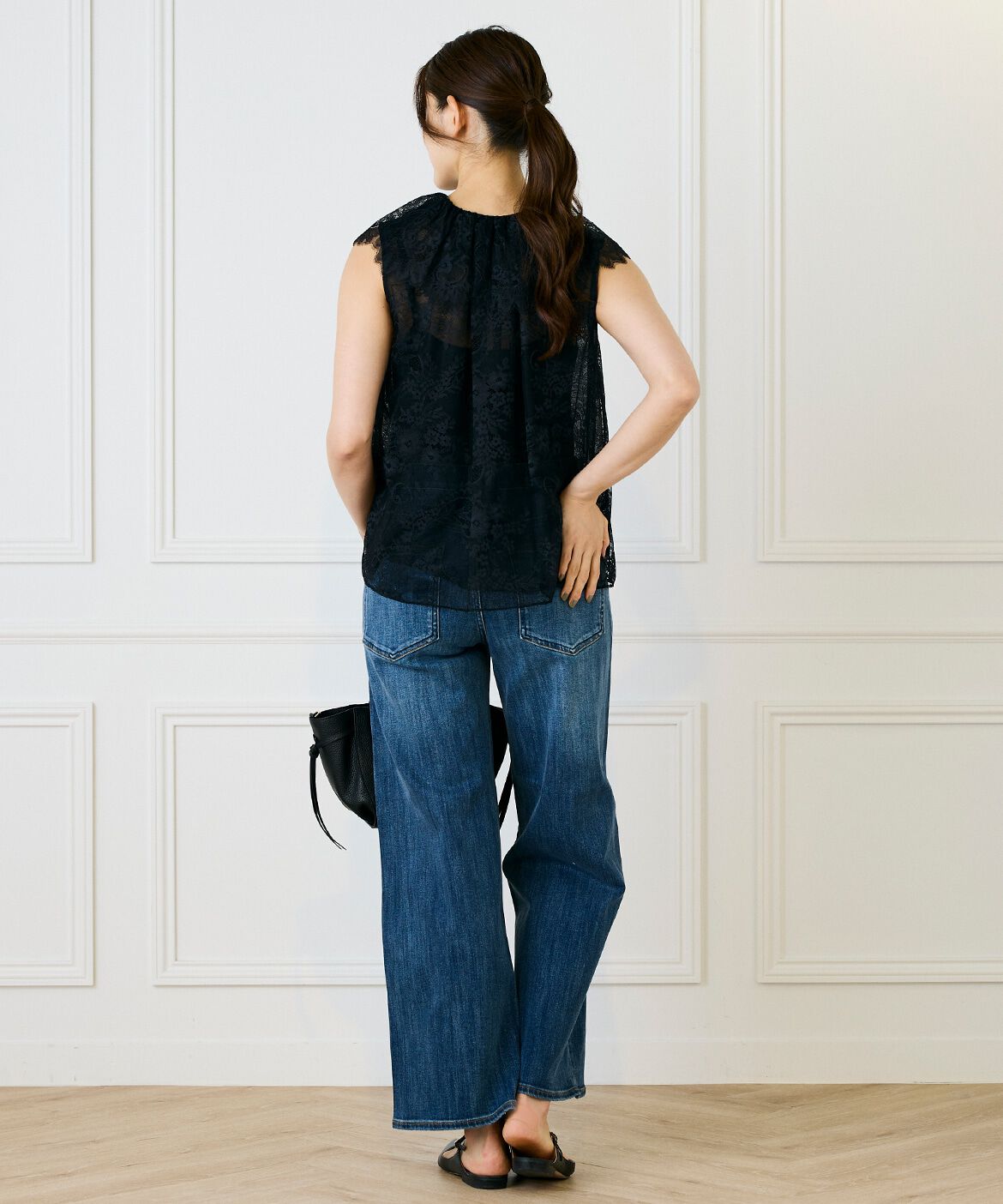 INED「《大きいサイズ》ワイドデニム」|その他|