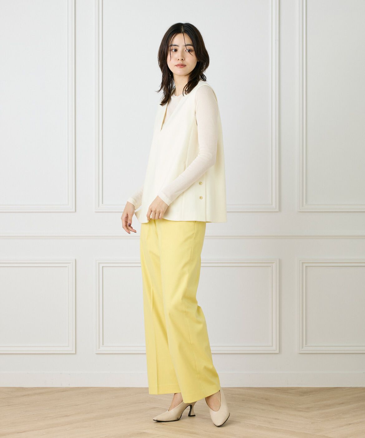 7-IDconcept.「《大きいサイズ》センタープレスワイドパンツ」|その他|