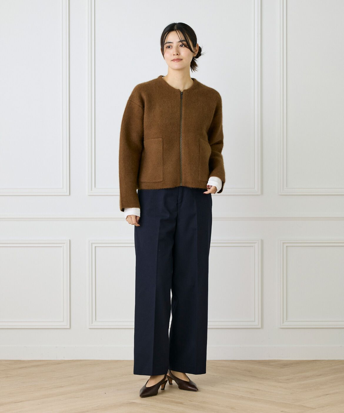 7-IDconcept.「《大きいサイズ》センタープレスワイドパンツ」|その他|