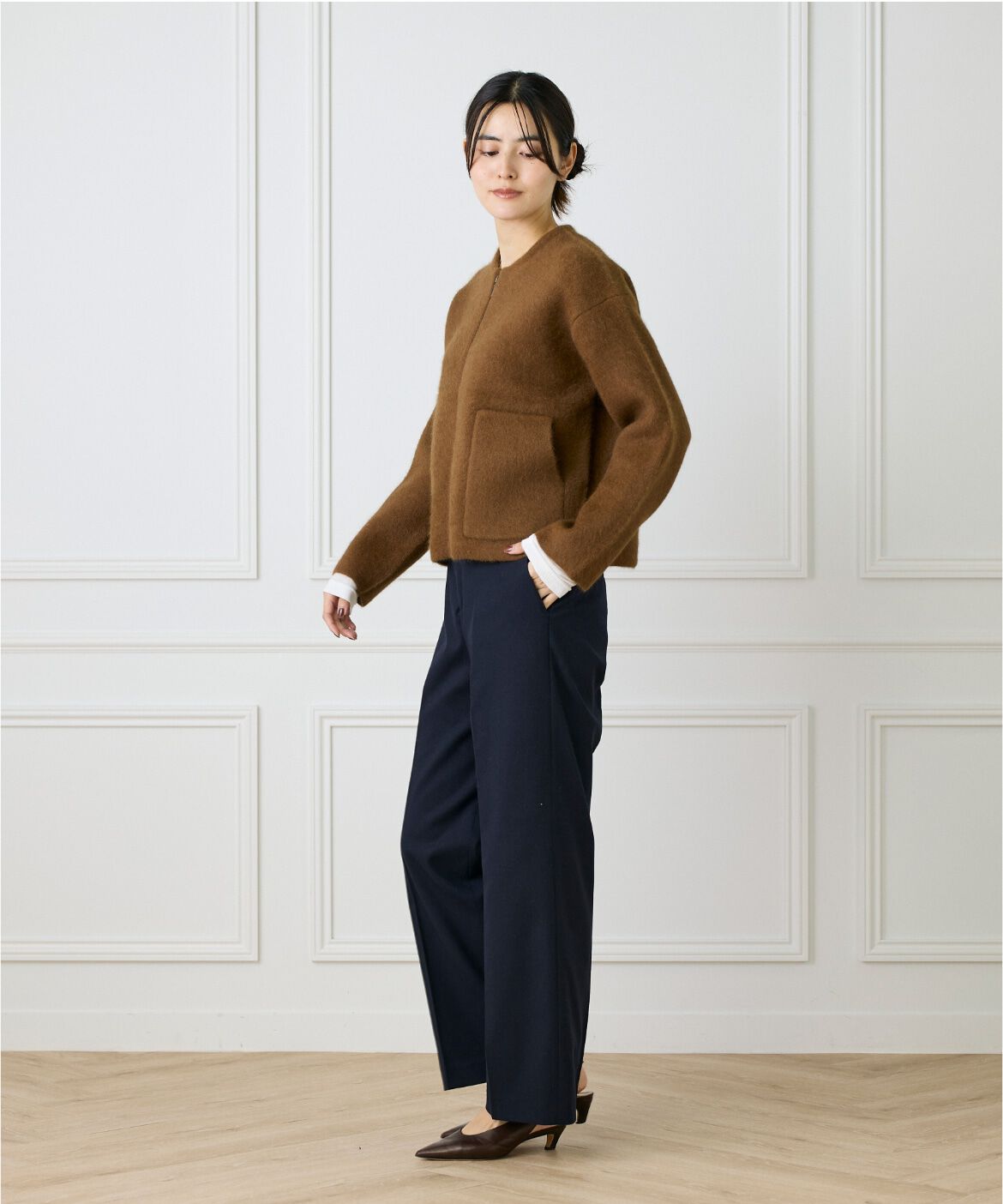 7-IDconcept.「《大きいサイズ》センタープレスワイドパンツ」|その他|