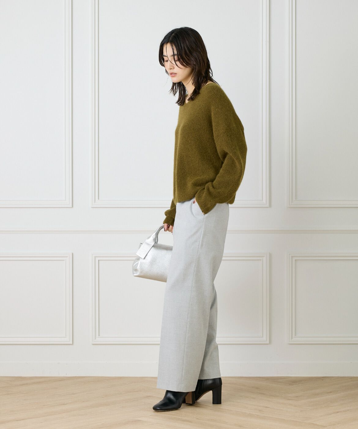 7-IDconcept.「《大きいサイズ》センタープレスワイドパンツ」|その他|