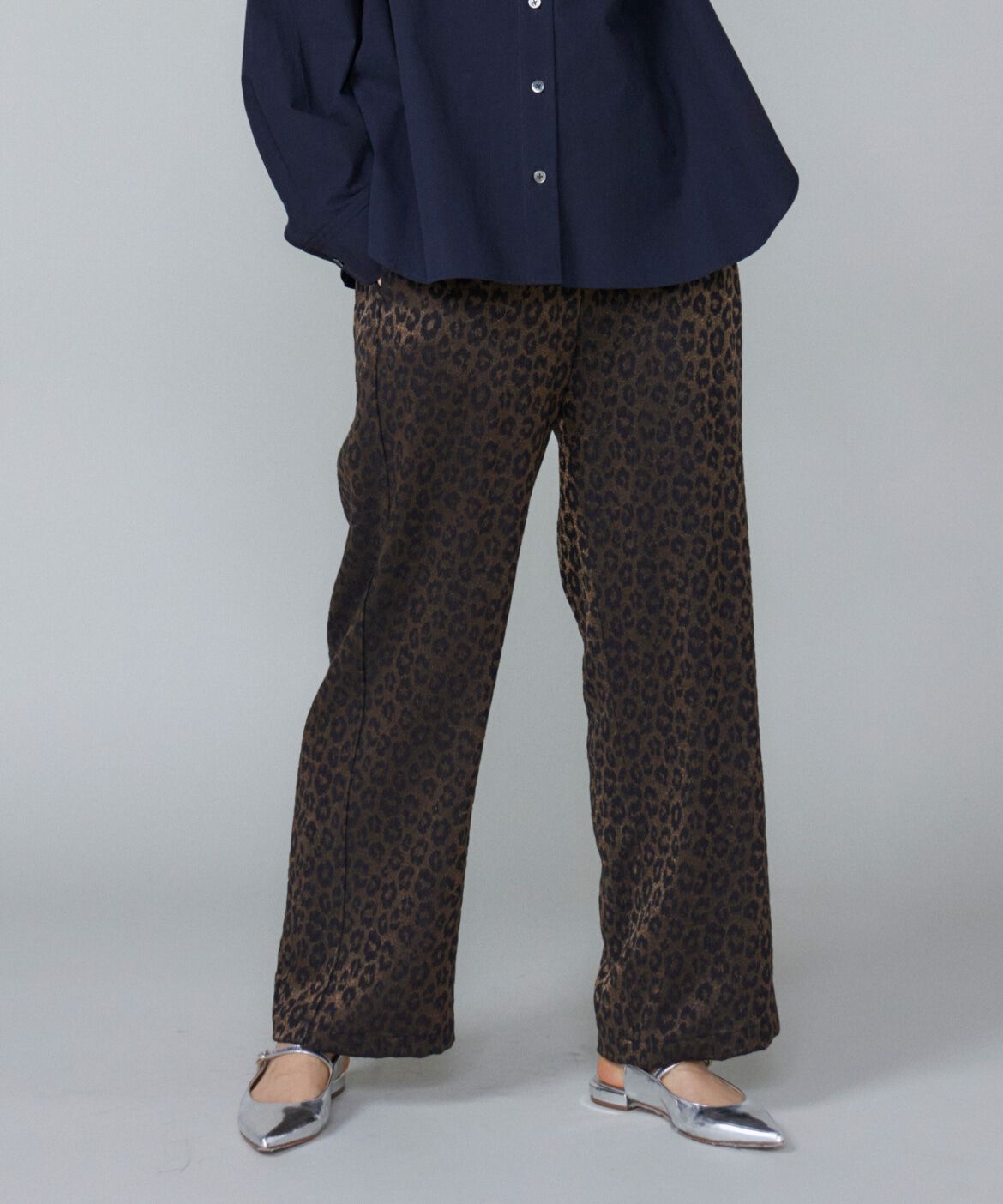 Le Souk「《大きいサイズ》レオパードジャカードイージーパンツ」|その他|