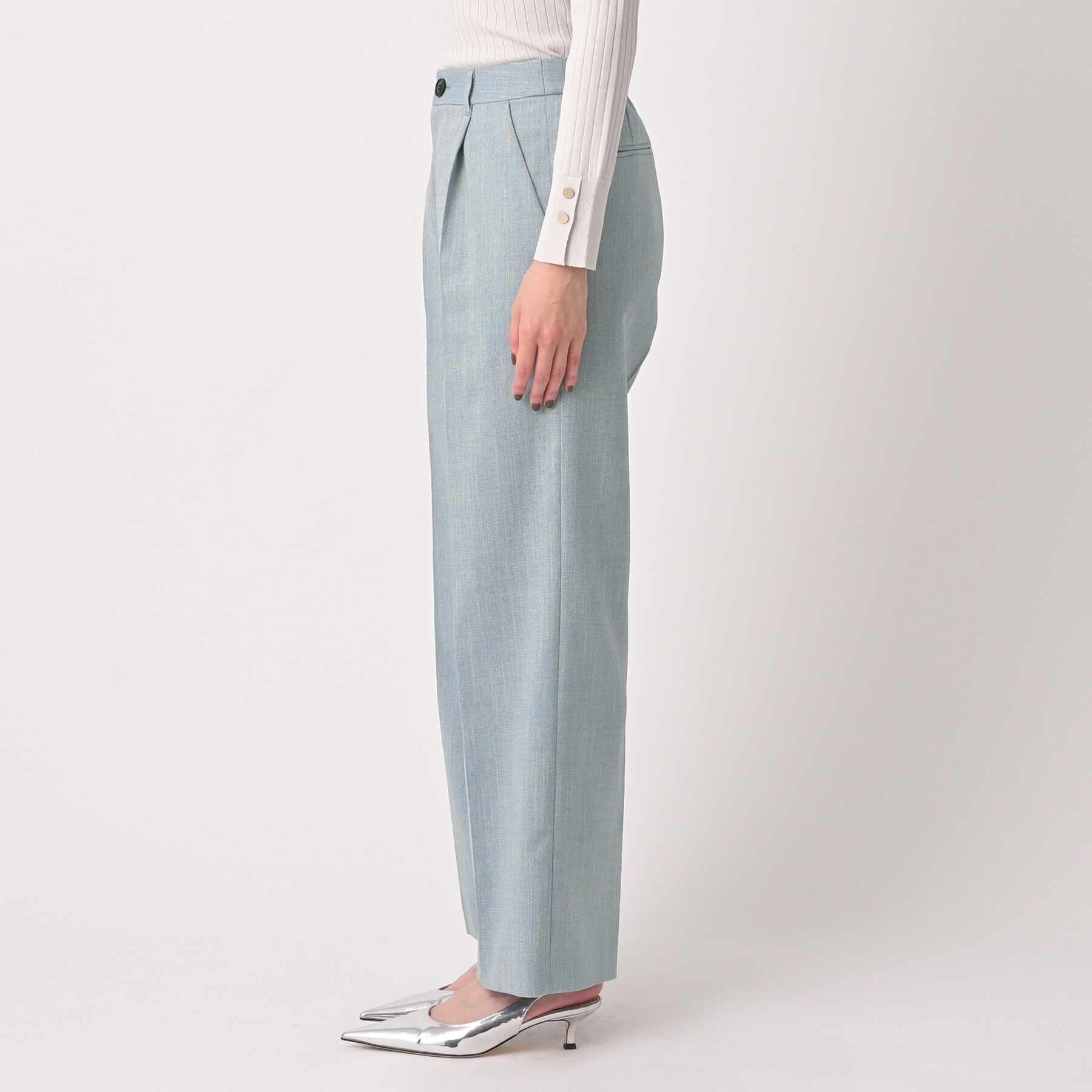 UNTITLED「シャンブレーワイドパンツ」|その他|