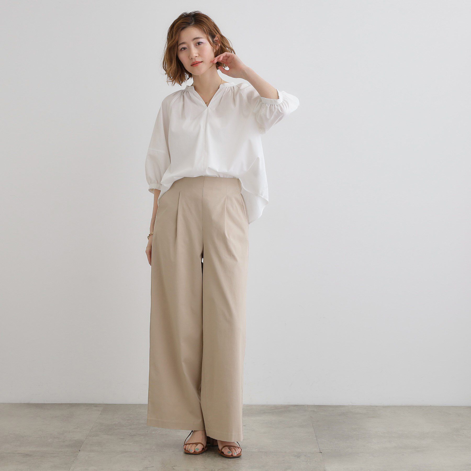 grove「高身長さん向け＋10cm【接触冷感】サマーハイパーストレッチワイドパンツ」|その他|