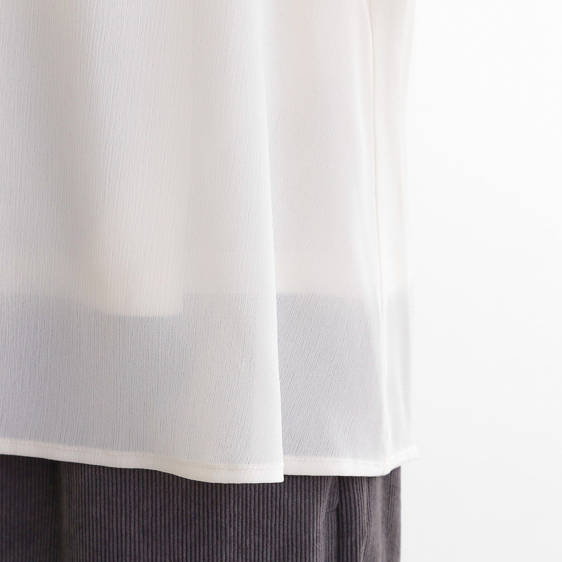 grove「袖プリーツフロントフリルブラウス」|シャツ・ブラウス|