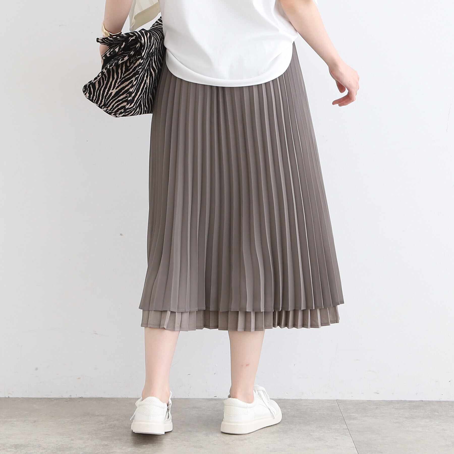 INDIVI「【洗える／リバーシブル】シフォンプリーツ スカート」|スカート|