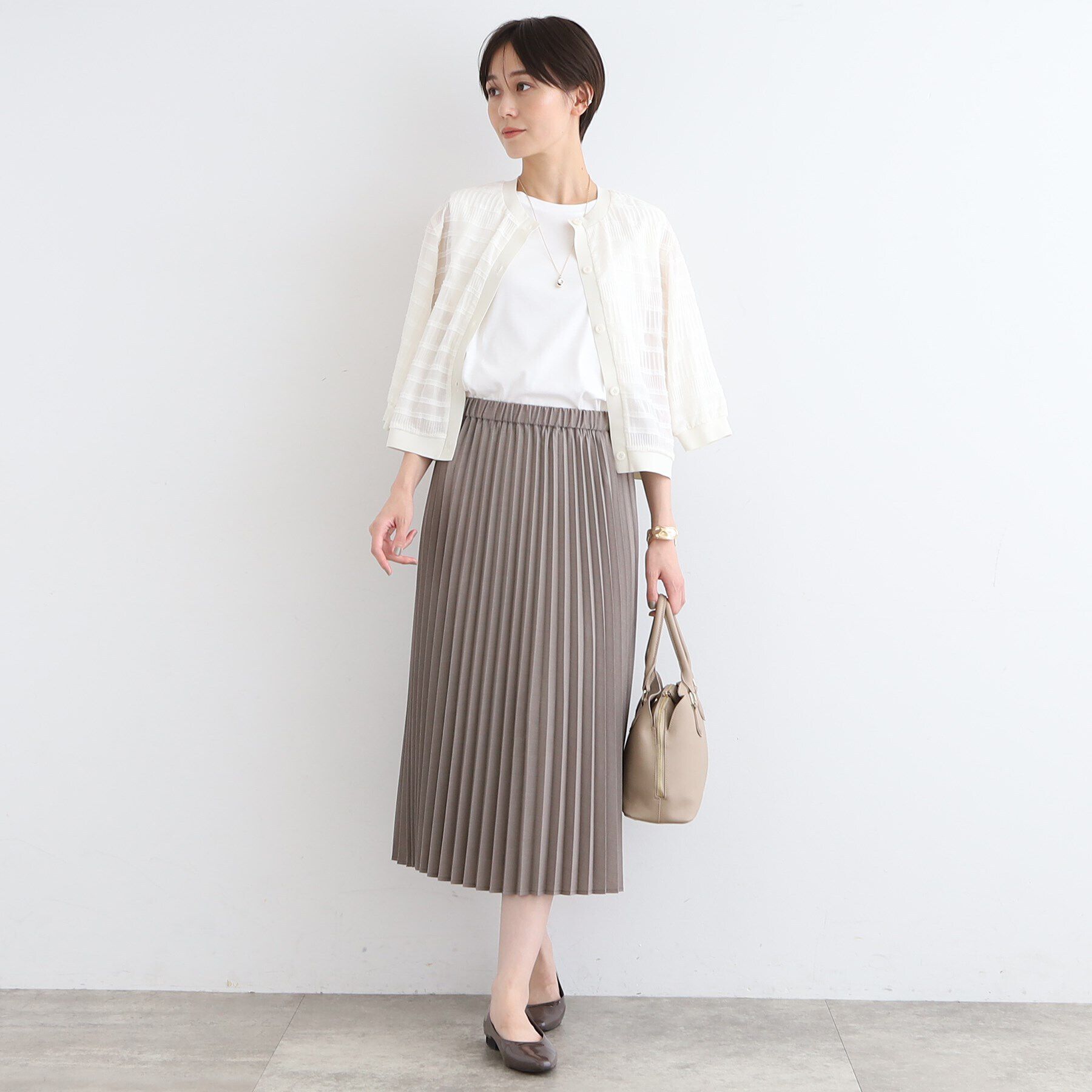 INDIVI「【洗える／リバーシブル】シフォンプリーツ スカート」|スカート|