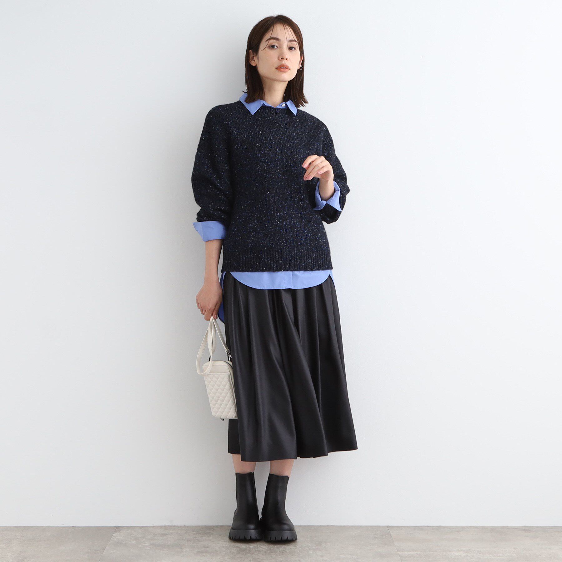 INDIVI「【洗える／イタリア素材】MIXヤーンラメニット」|ニット・セーター|