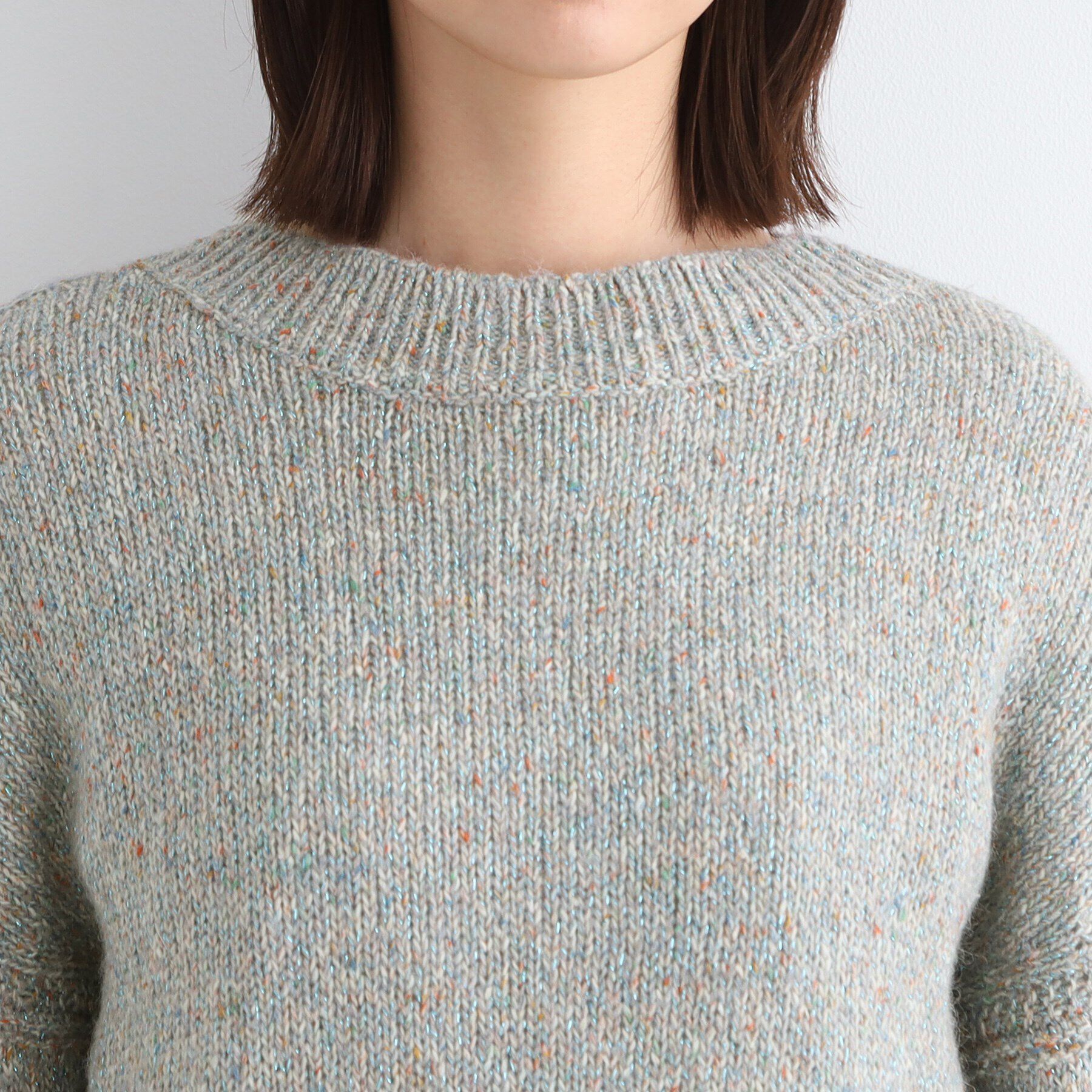 INDIVI「【洗える／イタリア素材】MIXヤーンラメニット」|ニット・セーター|