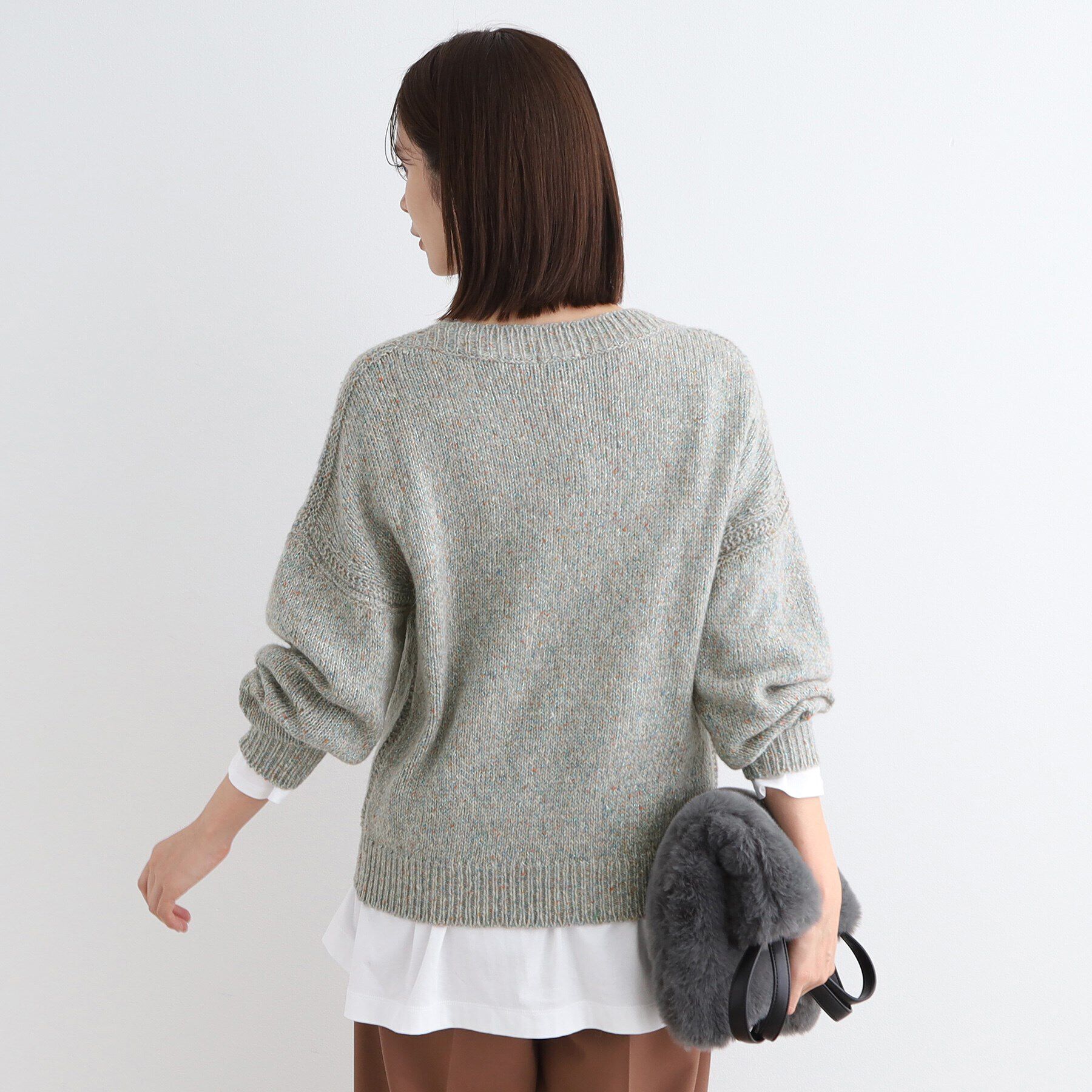 INDIVI「【洗える／イタリア素材】MIXヤーンラメニット」|ニット・セーター|