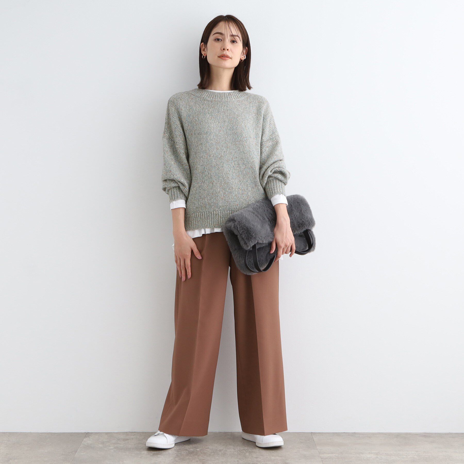 INDIVI「【洗える／イタリア素材】MIXヤーンラメニット」|ニット・セーター|